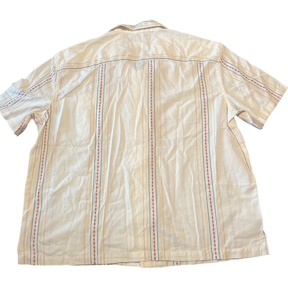 Vintage Striped American Eagle Short Sleeve Button Up Shirt With Retro Vertical - Picture 7 of 7